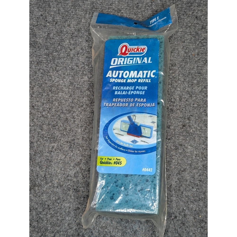 Quickie Original Automatic Sponge Mop Refill Type‎ S For #045 Mops Blue NEW